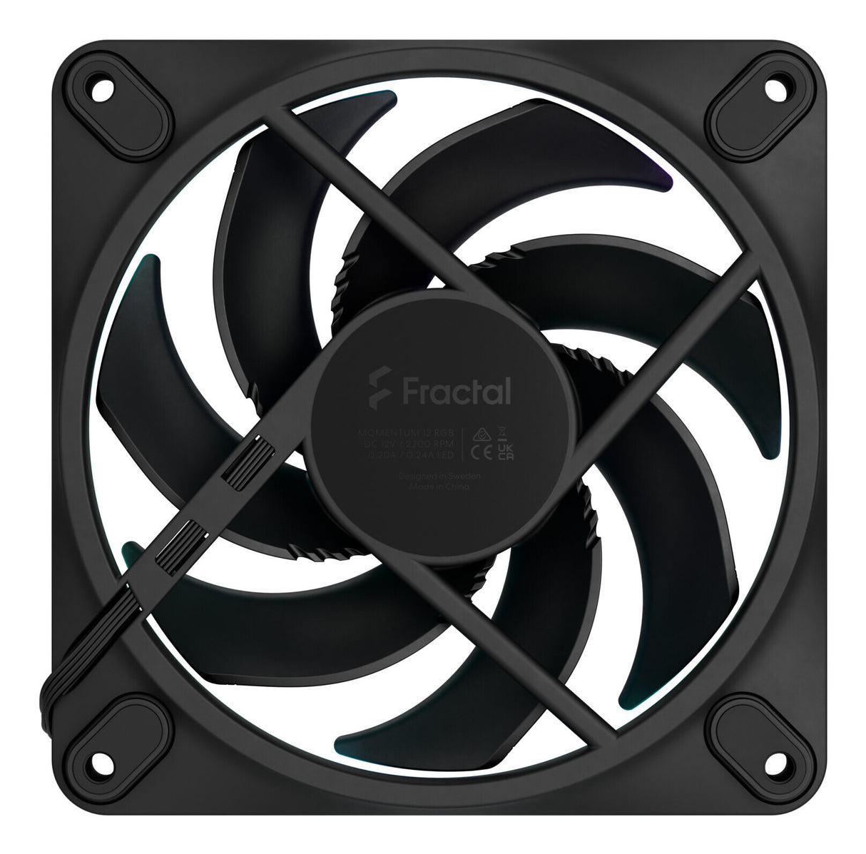 Fractal Design Momentum 12 RGB Computer case Fan 12 cm Black 1 pc(s)