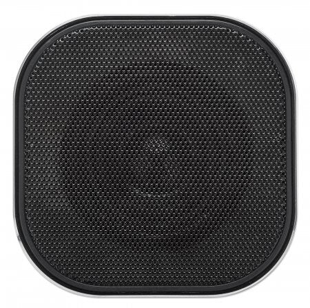 Manhattan Metallic Bluetooth Speaker, Microphone, FM Radio, Decent Sound Output (3W), 6 hour Playback time, Integrated Controls, Range 10m, microSD card reader, Aux 3.5mm, USB-A charging cable incl, Black, Bluetooth 5.0, 3 Years Warranty