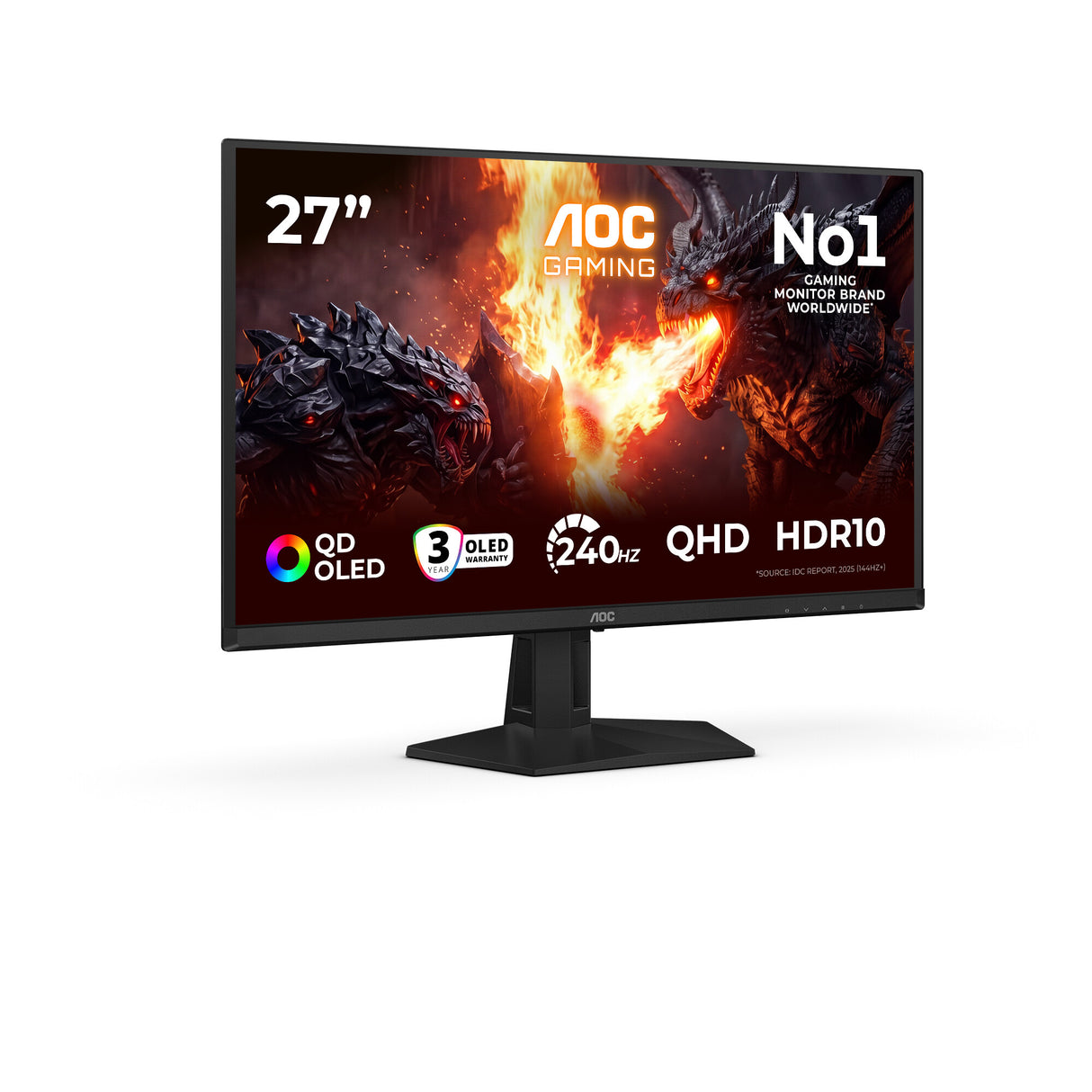 AOC G4 Q27G41ZDF computer monitor 67.3 cm (26.5") 2560 x 1440 pixels Quad HD QD-OLED Black, Red