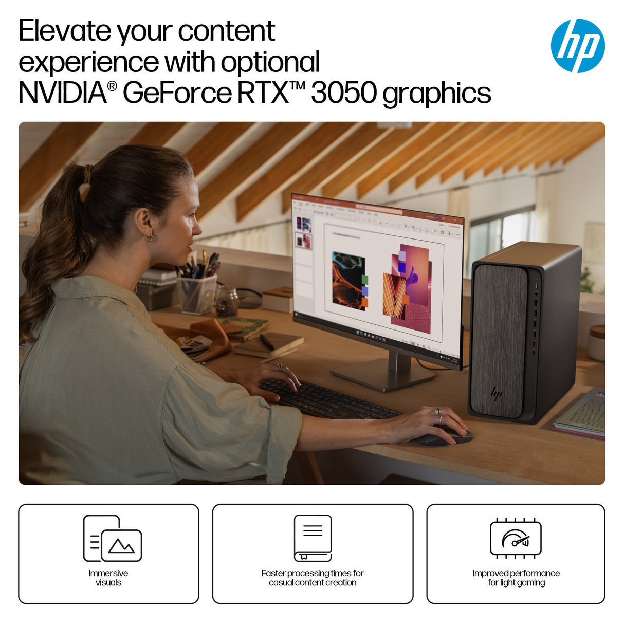 HP OmniDesk M02-0005na AMD Ryzen™ 5 8500G 8 GB DDR5-SDRAM 1 TB SSD Windows 11 Home Tower PC AI PC Black