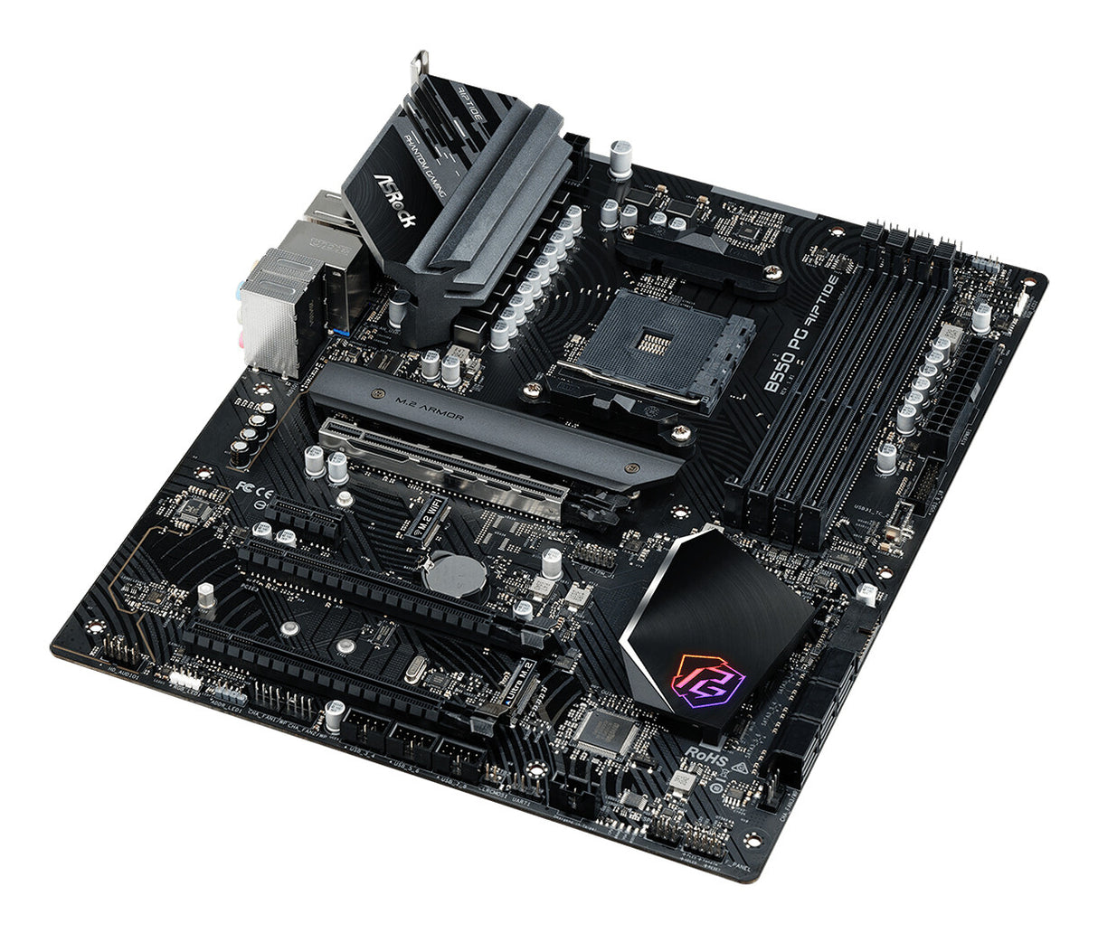 Asrock B550 PHANTOM GAMING RIPTIDE, AMD B550, AM4, ATX, 4 DDR4, HDMI, XFire, 2,5 GB LAN, RGB, 2x M.2