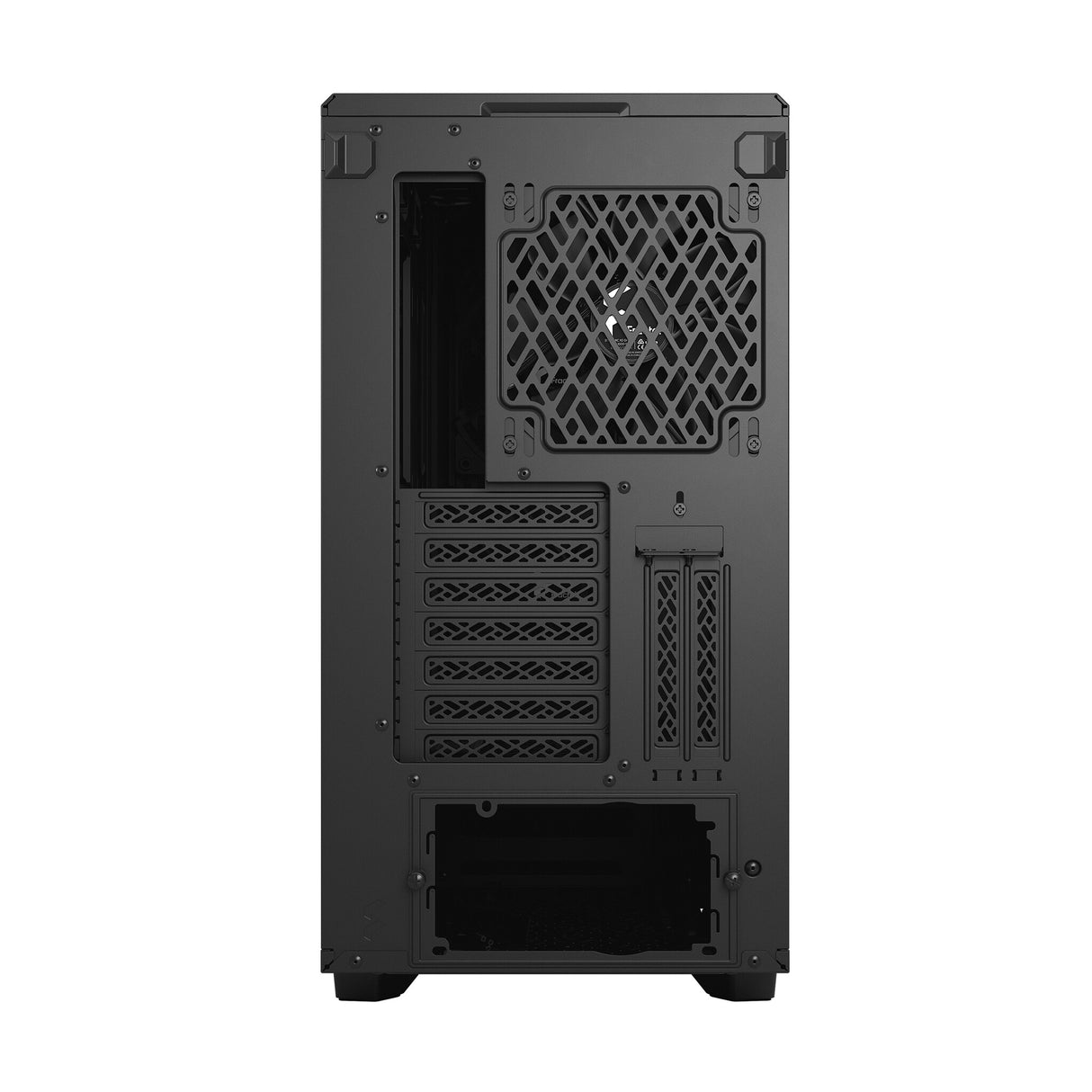 Fractal Design Meshify 2 (Black TG) Estuche para juegos con ventana de vidrio tintado claro, E-ATX, frente de malla angular, 3 ventiladores, concentrador de ventilador, filtro frontal desmontable, USB-C