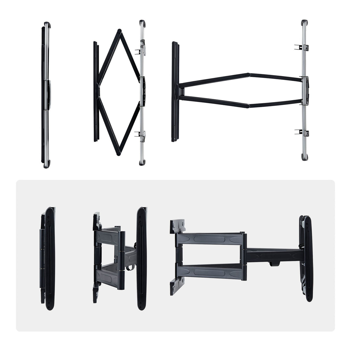 StarTech.com Ultra-Slim Articulating TV Wall Mount for up to 65-inch and 99lb/45kg Flat Screens, VESA 600x400, TAA-Compliant Low-Profile Bracket