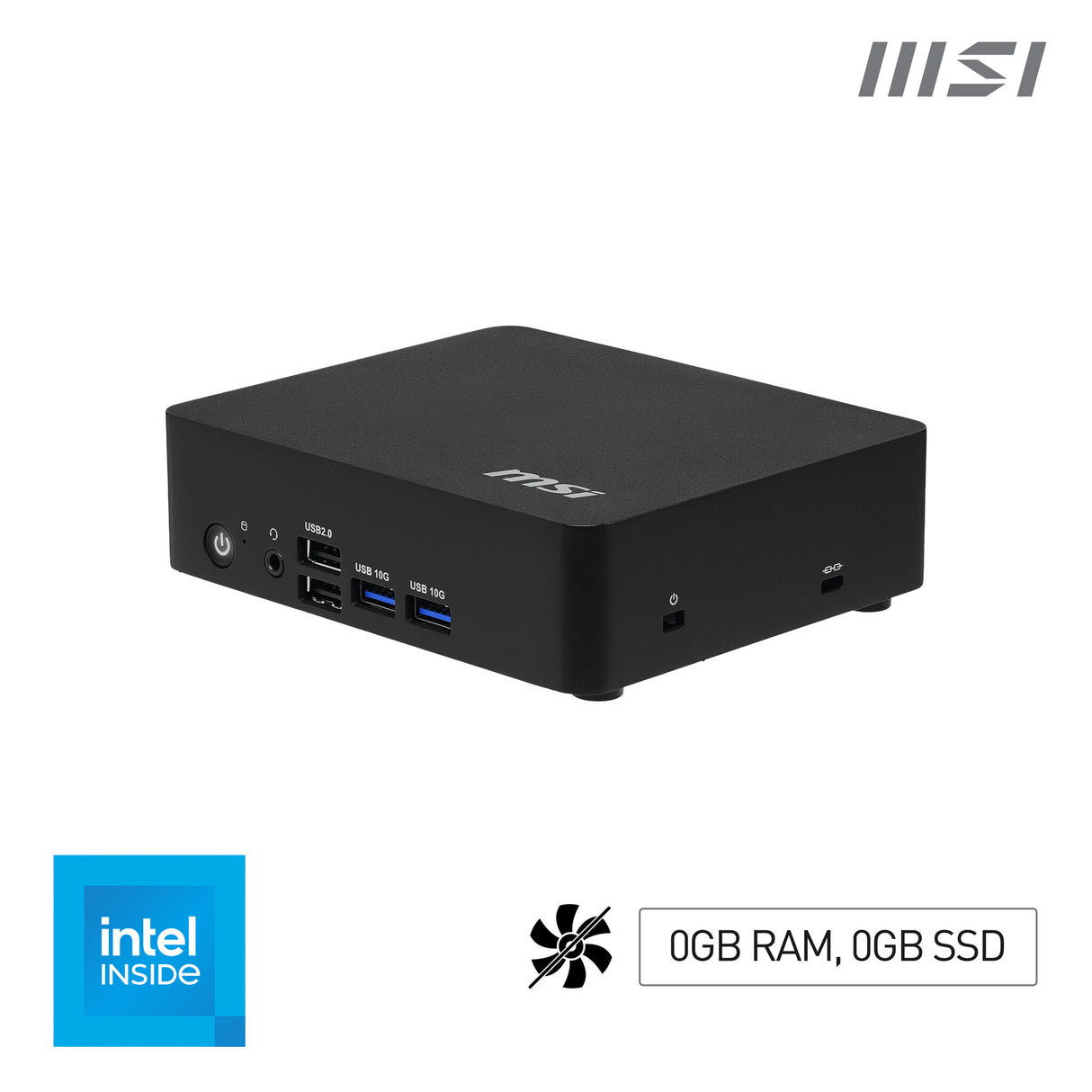 MSI Cubi NUC TWG S Intel N150 (Celeron) Barebone, NUC, USFF, Mini Computer, HTPC (NO RAM, NO SSD, NO OS), Fanless/Intel Graphics/DDR5/Type-C/Dual HDMI/Dual LAN/WiFi 6E/BT 5.3/VESA - NUC TWG S N150 BB