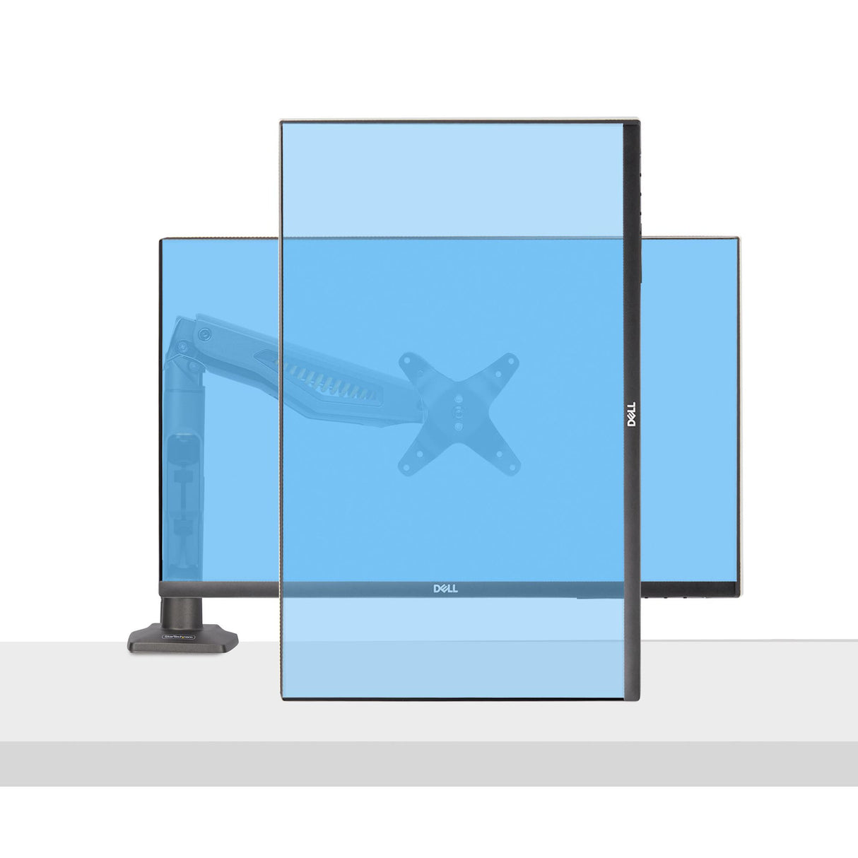 StarTech.com Desk Mount Monitor Arm, Up To 32" Display, Max 22lb/10kg, VESA 75x75/100x100, C-Clamp, Fully Articulating, Mechanical Spring, TAA-compliant