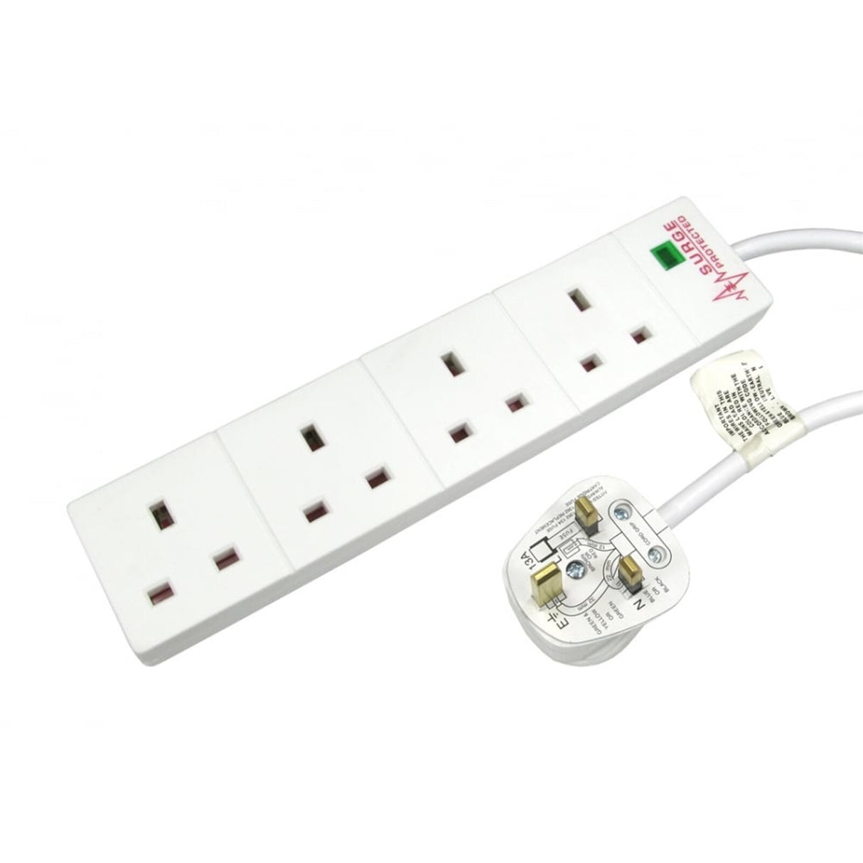 Target RB-02M04SPD power extension 2 m 4 AC outlet(s) Indoor White