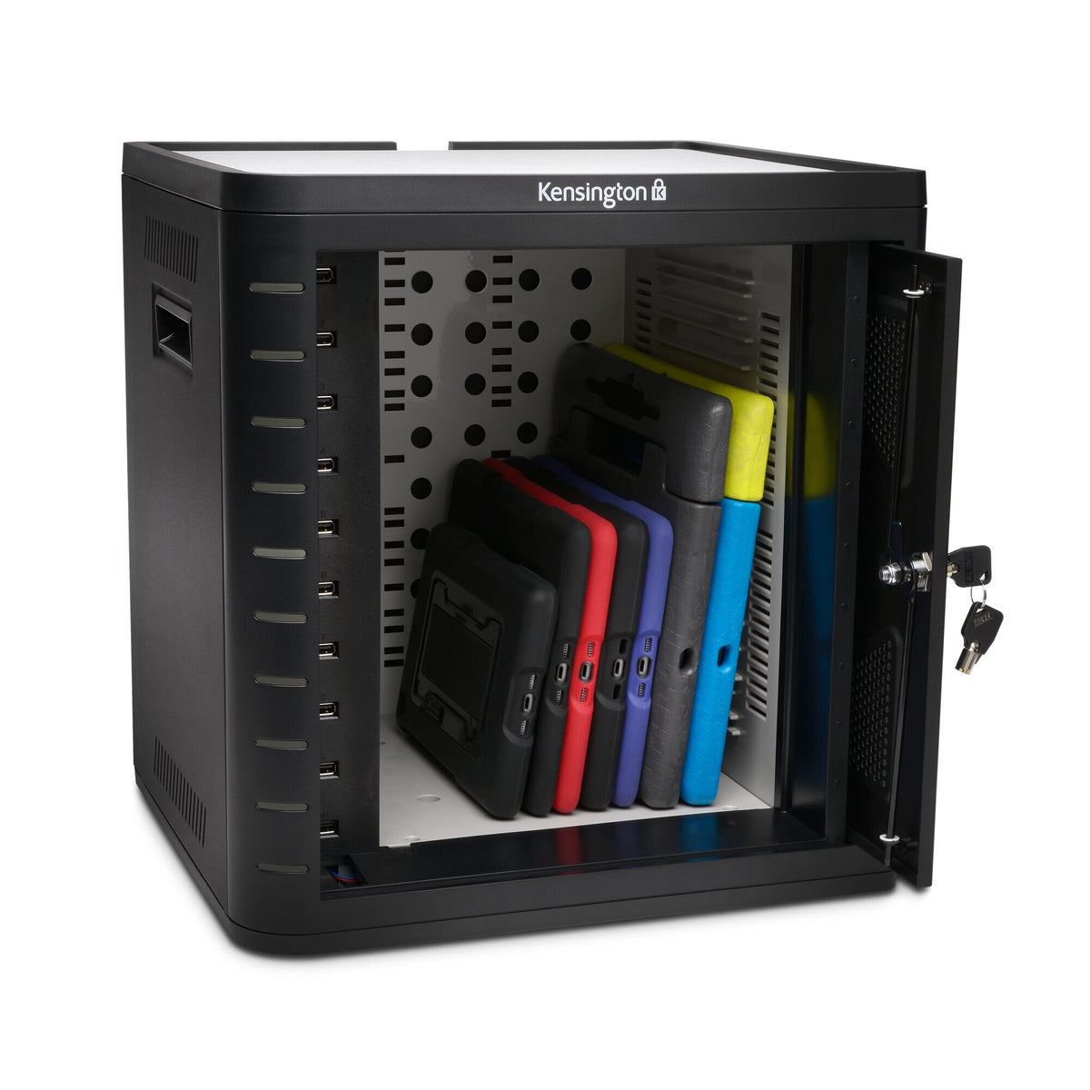 Kensington Charge & Sync Cabinet, Universal Tablet — Black