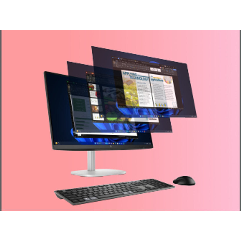 HP E6EQ9ET All-in-One PC/workstation 60.5 cm (23.8") 1920 x 1080 pixels 16 GB DDR5-SDRAM Windows 11 Pro Wi-Fi 7 (802.11be) AI PC Silver