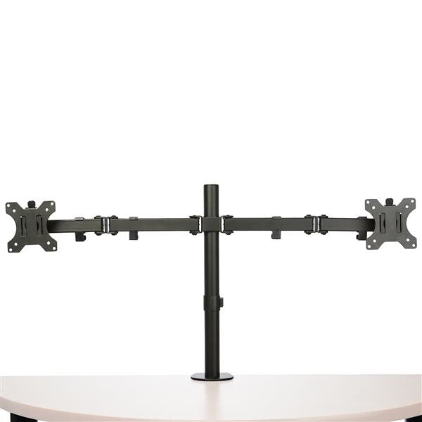 StarTech.com Desk Mount Dual Monitor Arm - Desk Clamp / Grommet VESA Monitor Mount for up to 32 inch Displays - Ergonomic Articulating Monitor Arm - Height Adjustable/Tilt/Swivel/Rotating
