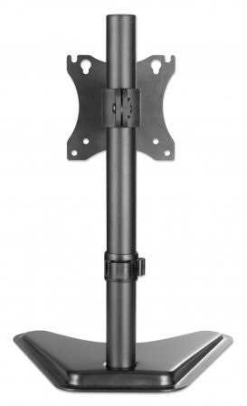 Manhattan Desk Mount for TV & Monitors, Stand Assembly, Tilt/Swivel/Rotation, For screens 10" to 27", VESA compatability: 75x75 and 100x100mm - check the dimensions of the four mounting holes on back of screen to ensure it fits, Max 7kg, Black, Bracket
