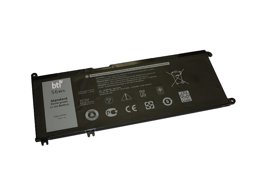 BTI Replacement Battery for Dell Chromebook 13 3380 replacing OEM part numbers V1P4C FMXMT 0FMXMT// 7.6V 7000mAh