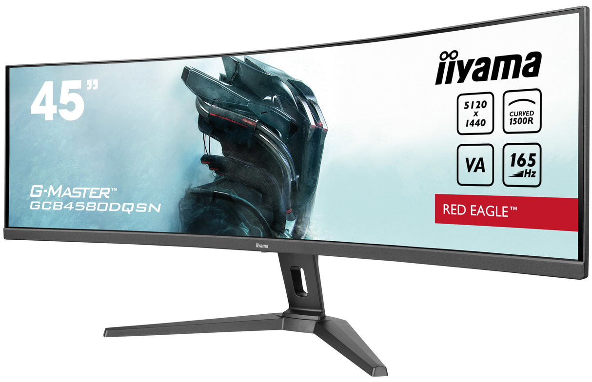 iiyama G-MASTER Immerse yourself in the game with the curved 45’’ Dual QHD Red Eagle Gaming Display