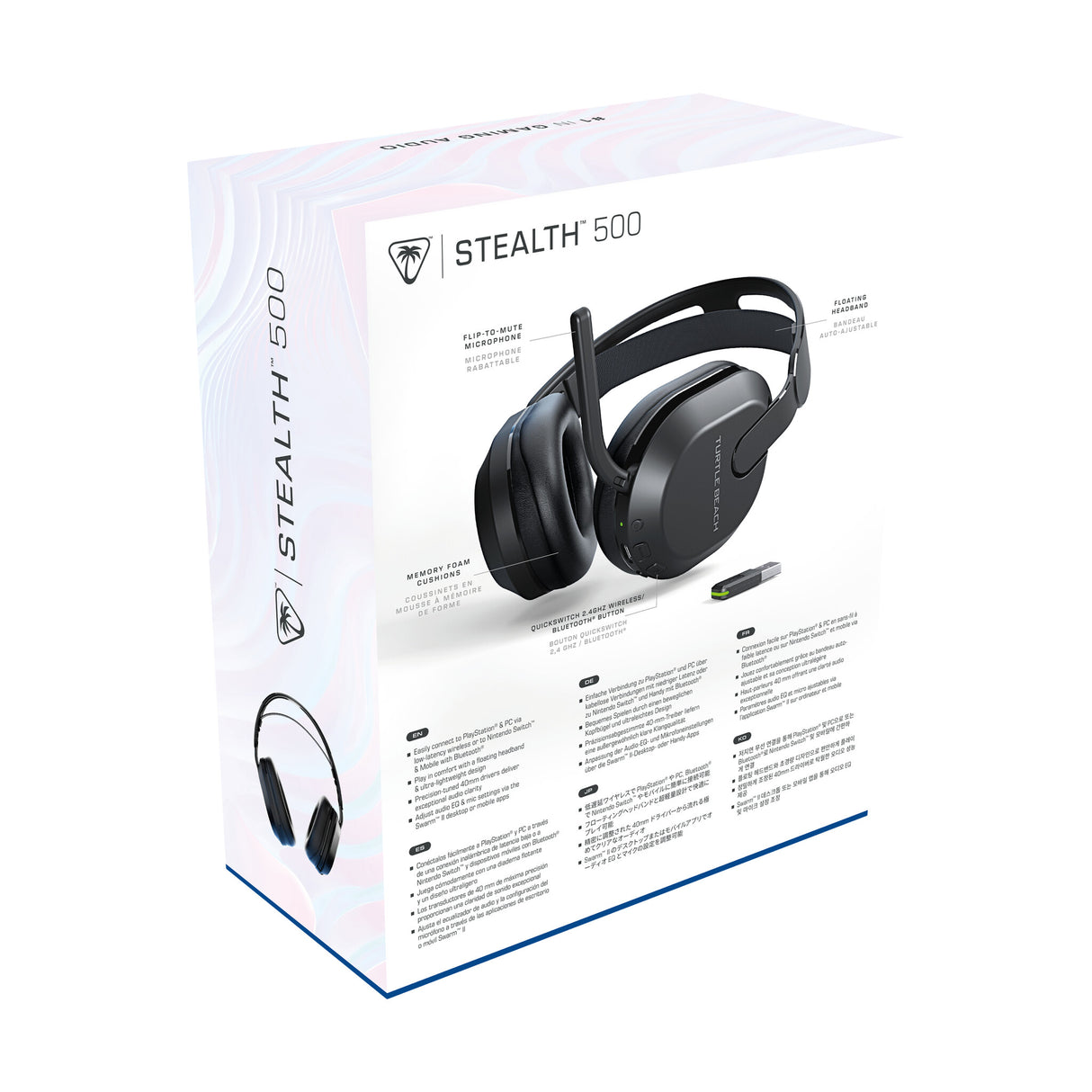 Turtle Beach Stealth 500 Black PlayStation Wireless Gaming Headset with up to 40hr Battery and Bluetooth for PS5, PS4, PC and Mobile