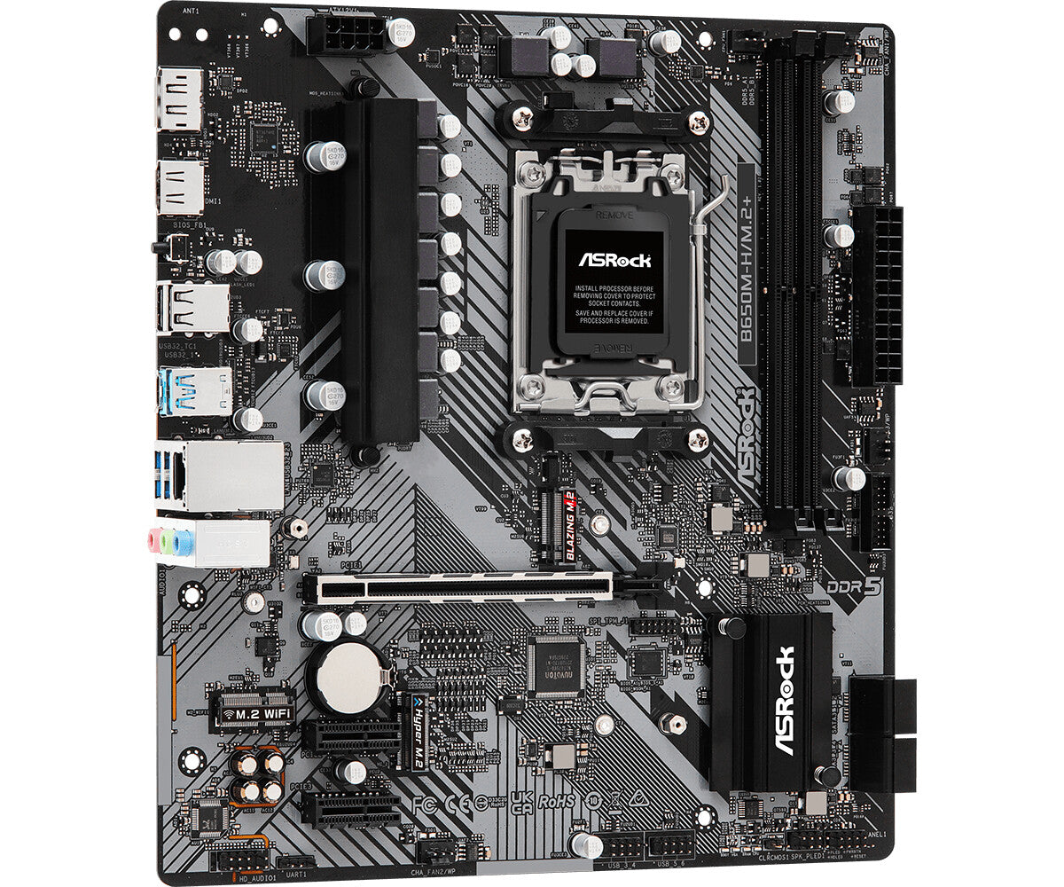 Asrock B650M-H/M.2+ AMD B650 Socket AM5 micro ATX