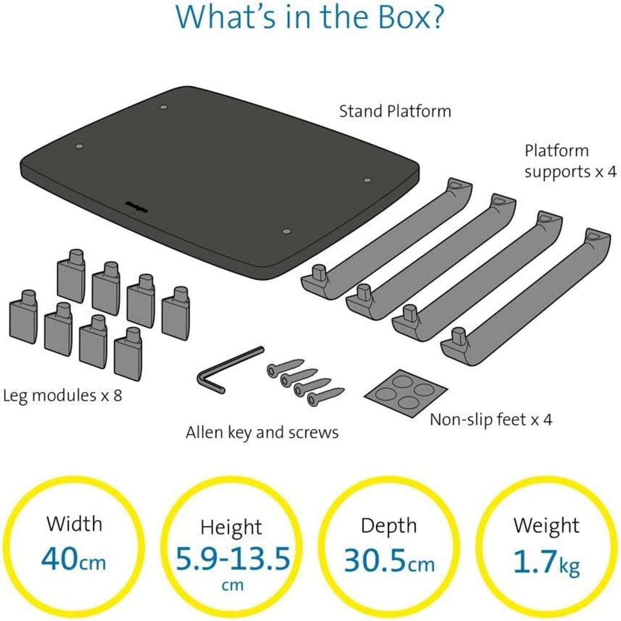 Kensington SmartFit Monitor Stand Plus for screens up to 24"