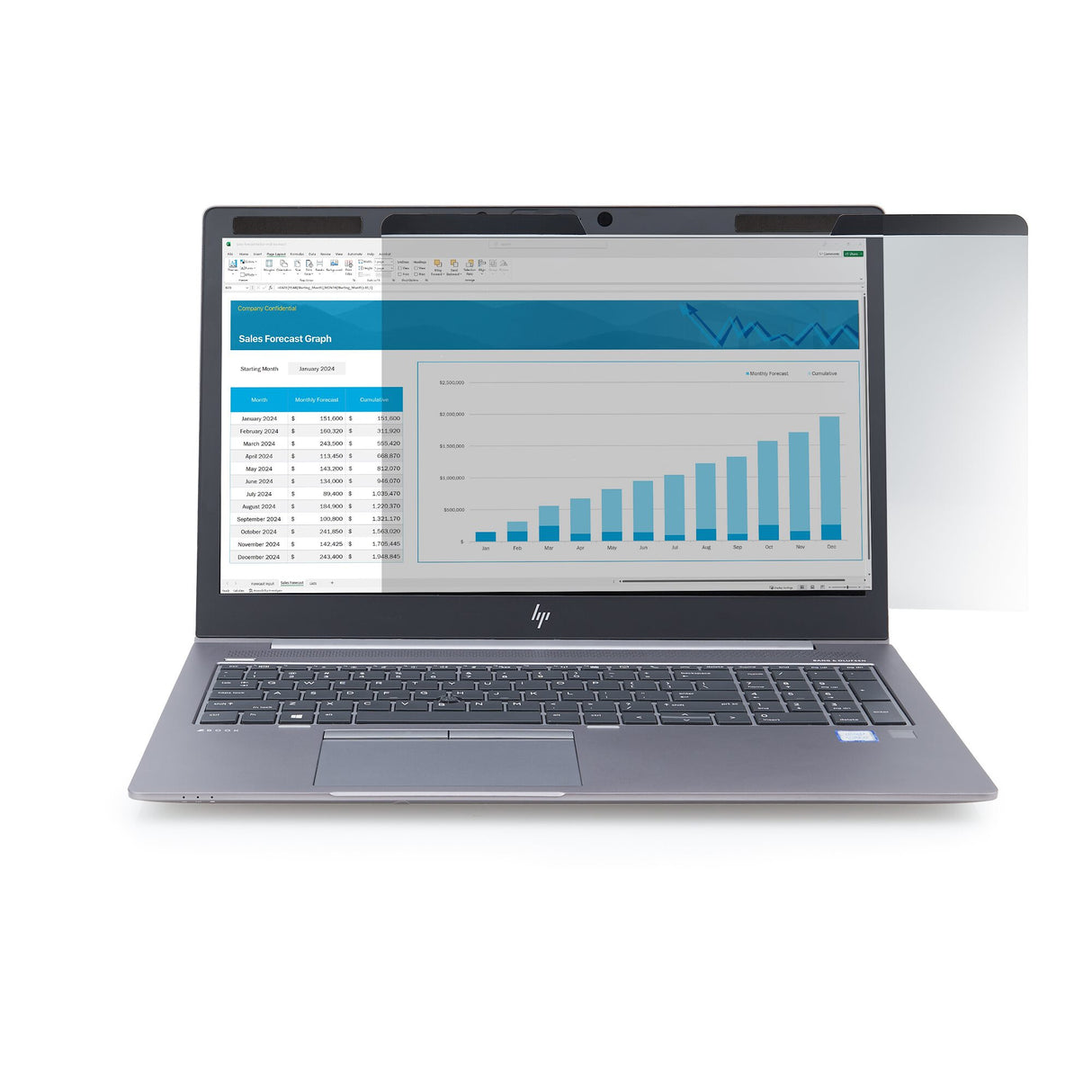 StarTech.com Magnetic Privacy Screen For 13.3-Inch 16:9 Laptop, Reversible Filter, Computer Screen Protector, View Angle 60 deg (+/- 30 deg), TAA Blue Light Shield