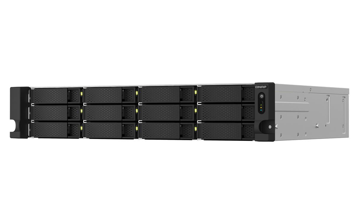 QNAP TS-1264U-RP NAS Rack (2U) Intel® Celeron® 8 GB DDR4 0 TB QNAP QTS Aluminium, Black