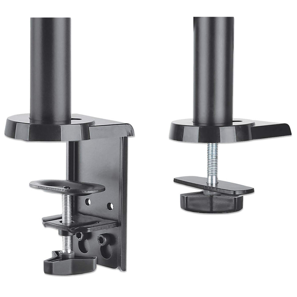 Manhattan Desk Mount for TV & Monitors (Full Motion Gas Spring), For screens 13" to 27", Clamp or Grommet Assembly, VESA compatability: 75x75mm and 100x100mm - check the dimensions of the four mounting holes on back of screen to ensure it fits, Max 8kg, B