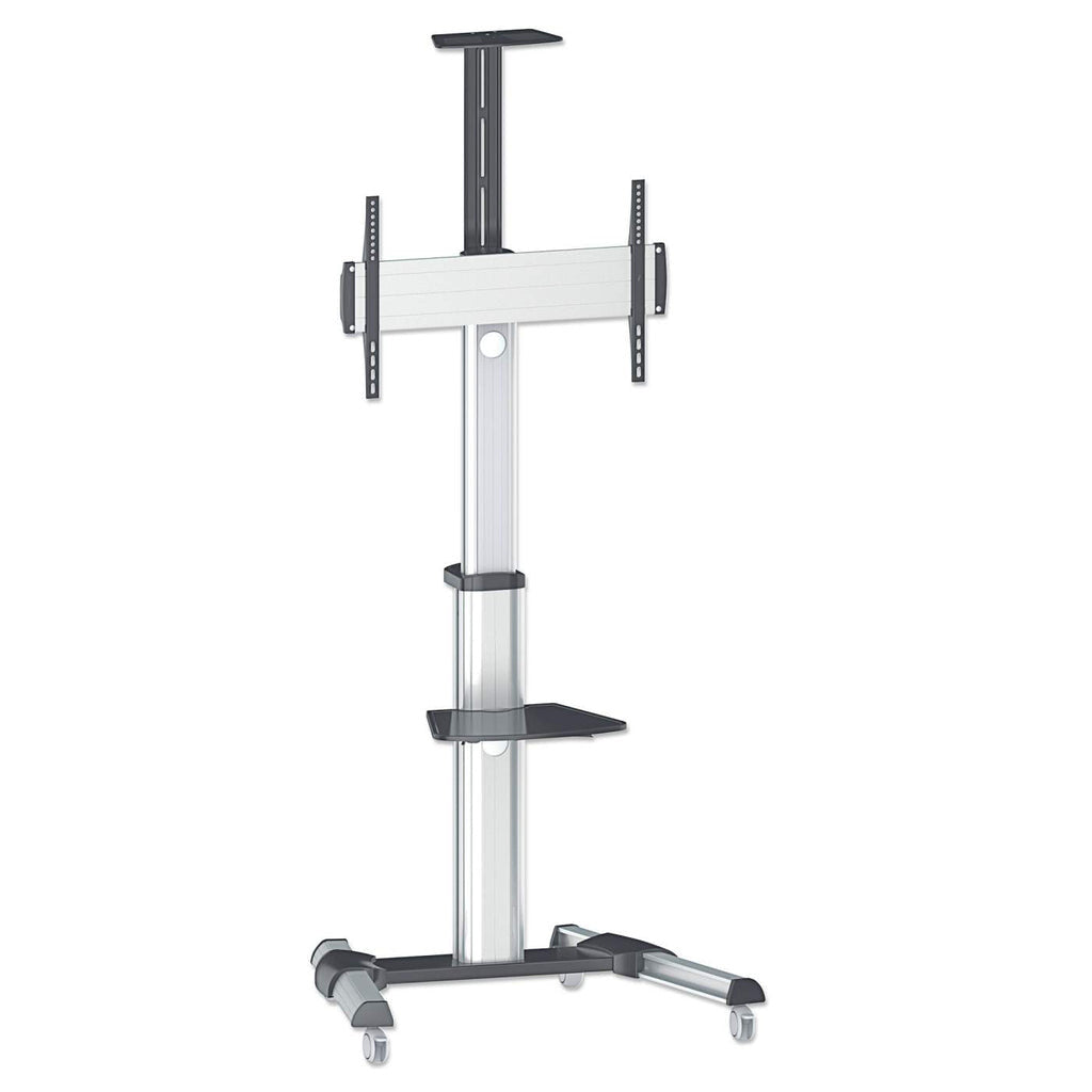 Manhattan Trolley Mount Stand for TV & Monitors, For screens 37" to 65", VESA compatibility: all between 200x200 to 600x400mm - check the dimensions of the four mounting holes on back of screen to ensure it fits, Max 50kg, Silver, LFD, Bracket, Lifetime W