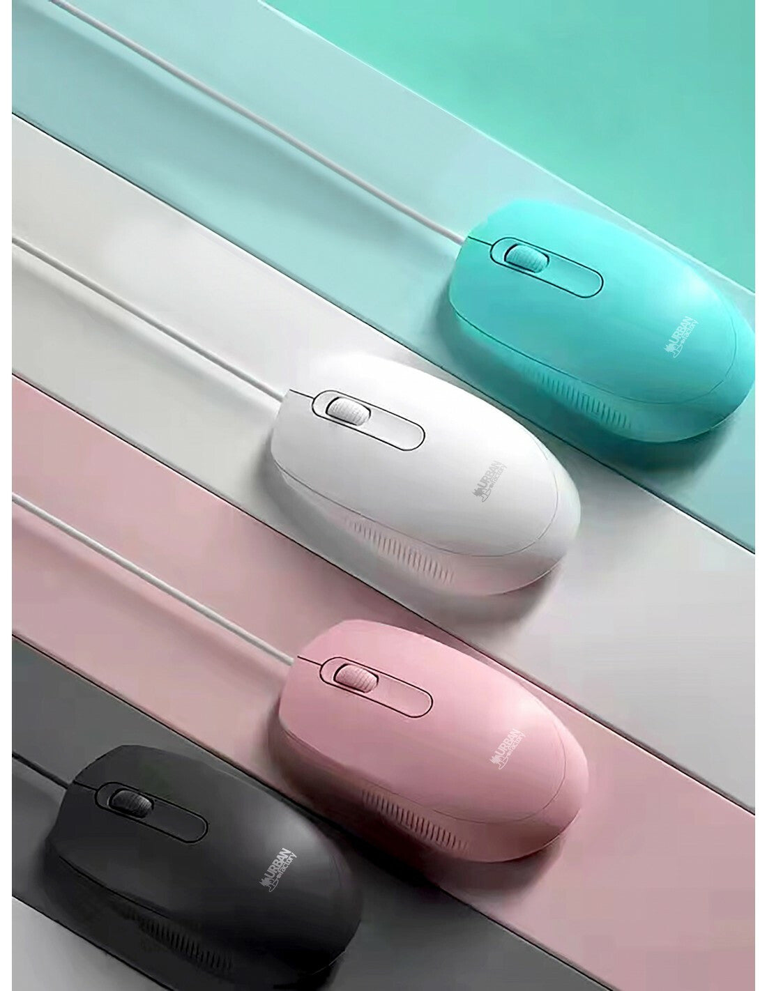Urban Factory FREE COLOR: WIRED USB-A MOUSE - 1200DPI - BLACK