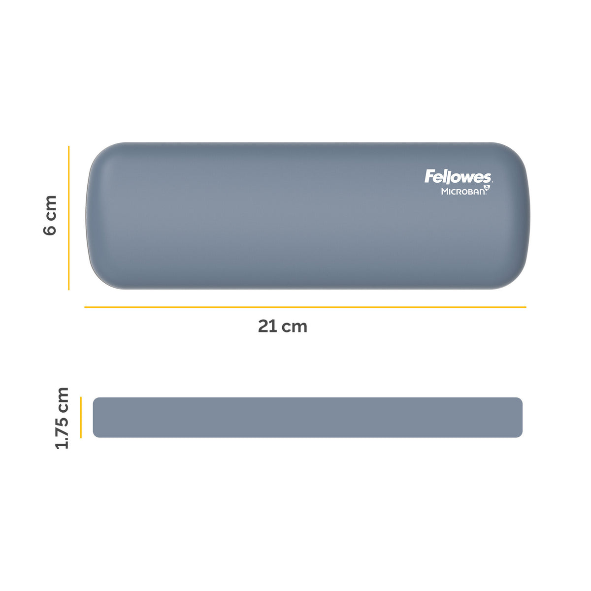 Fellowes Breyta - Wrist rest - gray