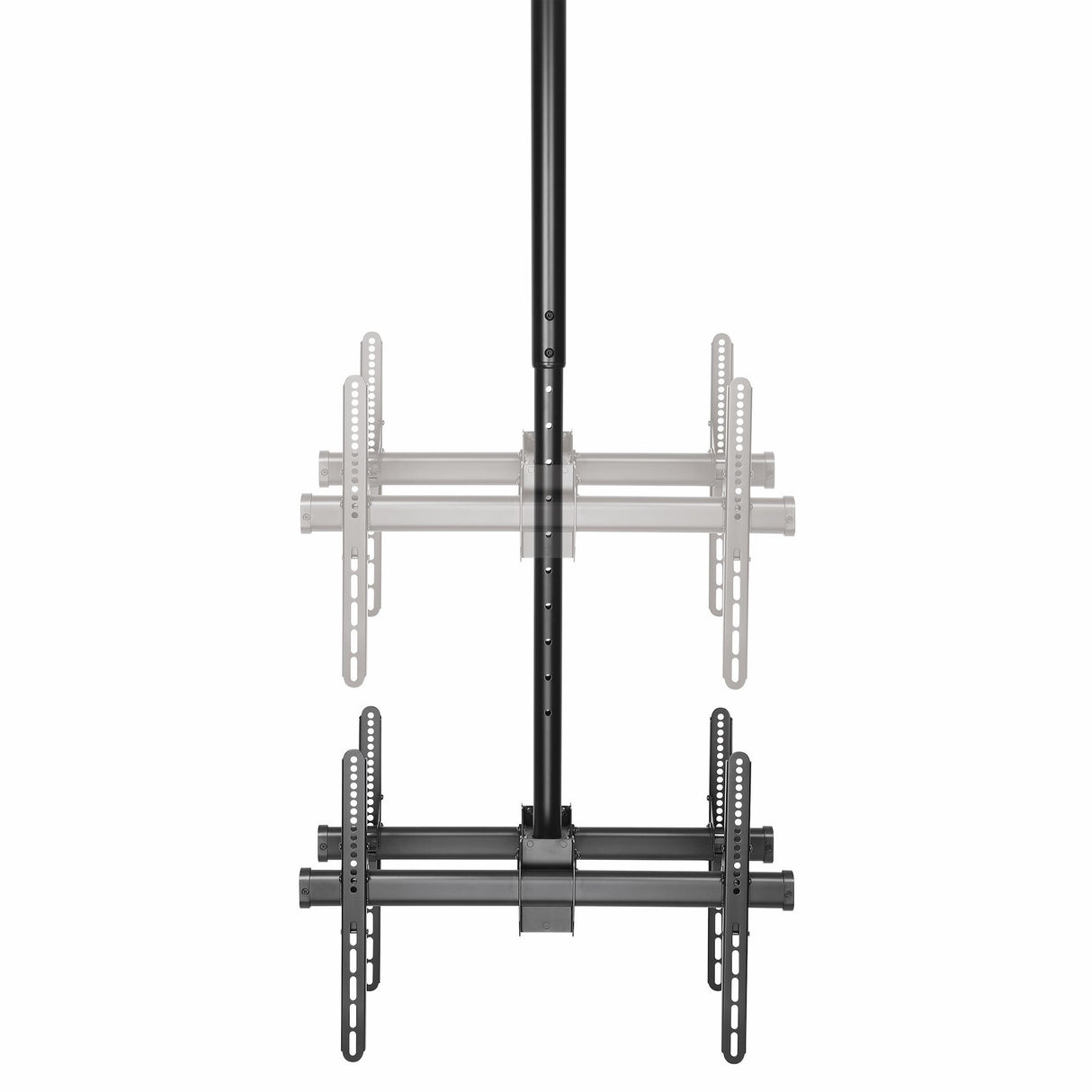 StarTech.com Dual TV Ceiling Mount - Back-to-Back Heavy Duty Hanging Dual Screen Mount with Adjustable Telescopic Pole - Tilt/Swivel/Rotate - VESA Bracket for 32”-75" Displays