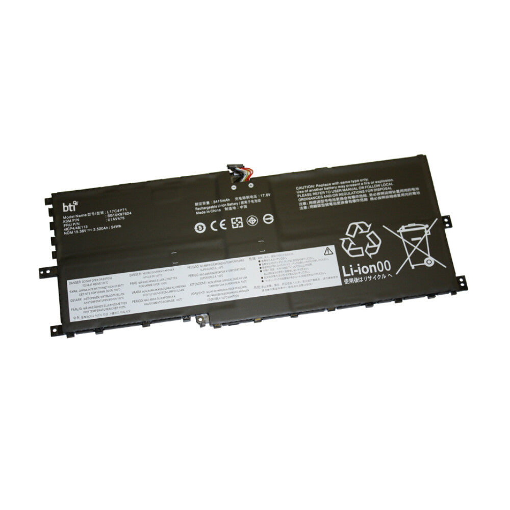 BTI SB10K97624 compatible 54Wh 4-cell battery for Lenovo X1 Yoga G3