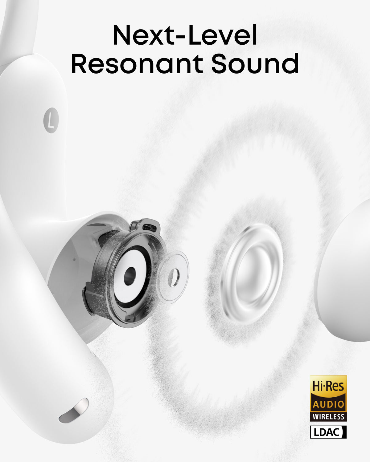 Soundcore AeroFit 2 Pro 2-in-1 Hybrid Earbuds, White