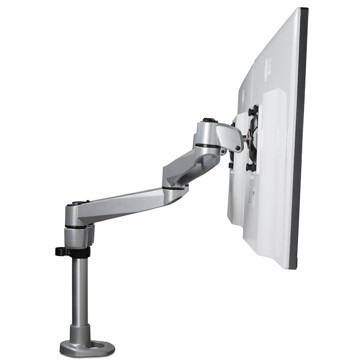 StarTech.com Desk Mount Dual Monitor Arm - Premium Articulating Monitor Arm - up to 30” VESA Mount Displays - Height Adjustable Monitor Mount - Rotate/Tilt/Swivel - Clamp/Grommet - Silver