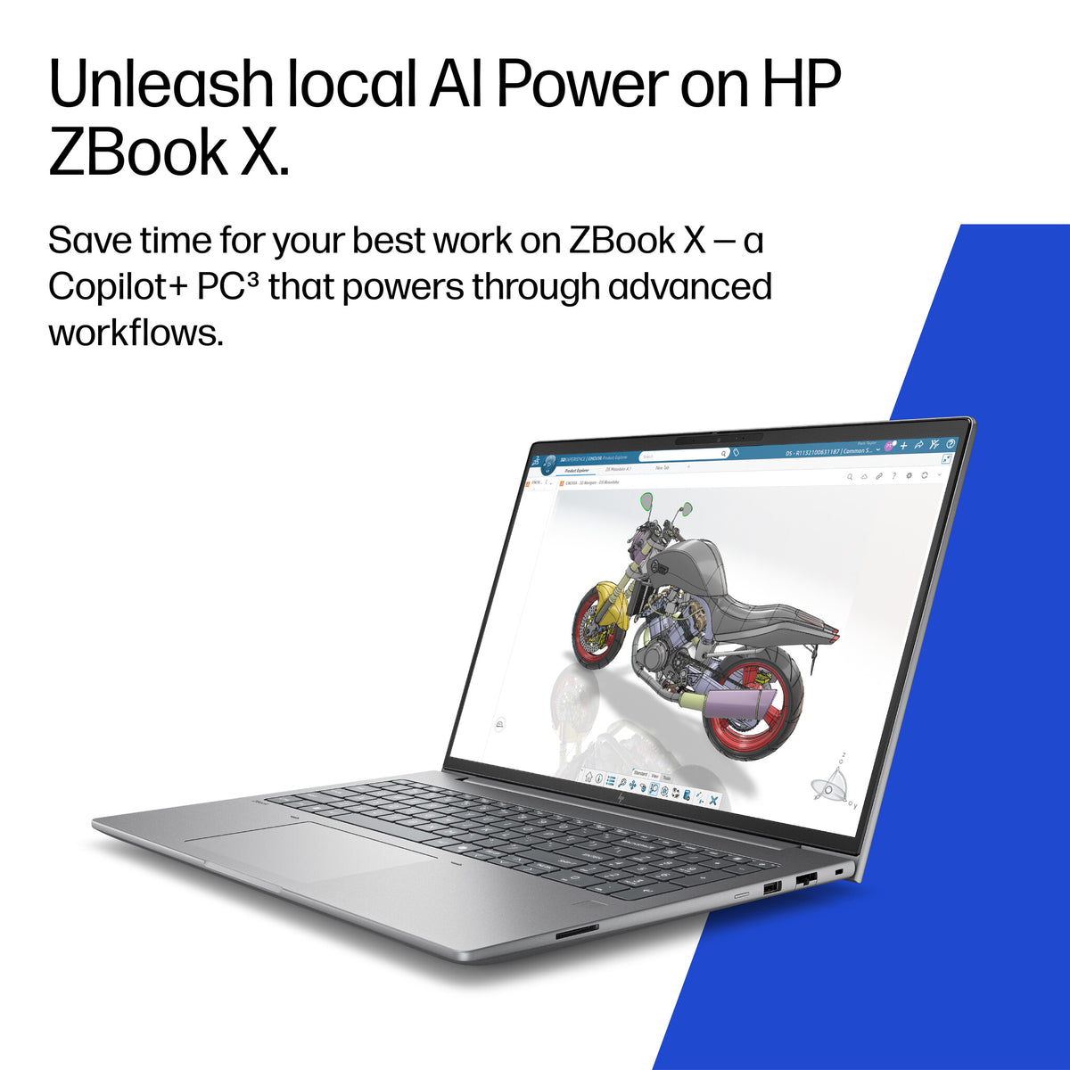 HP ZBook X G2i 16 inch Mobile Workstation PC Wolf Pro Security Edition - Data Science Copilot+ PC Intel Core Ultra 7 40.6 cm (16") WUXGA 32 GB DDR5-SDRAM 1 TB SSD NVIDIA RTX PRO 2000 Blackwell Wi-Fi 7 (802.11be) Windows 11 Pro AI Workstation, AI PC Silver