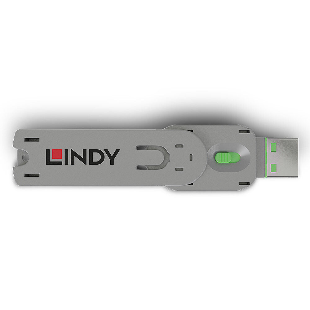 Lindy USB Type A Port Blocker Key, Green