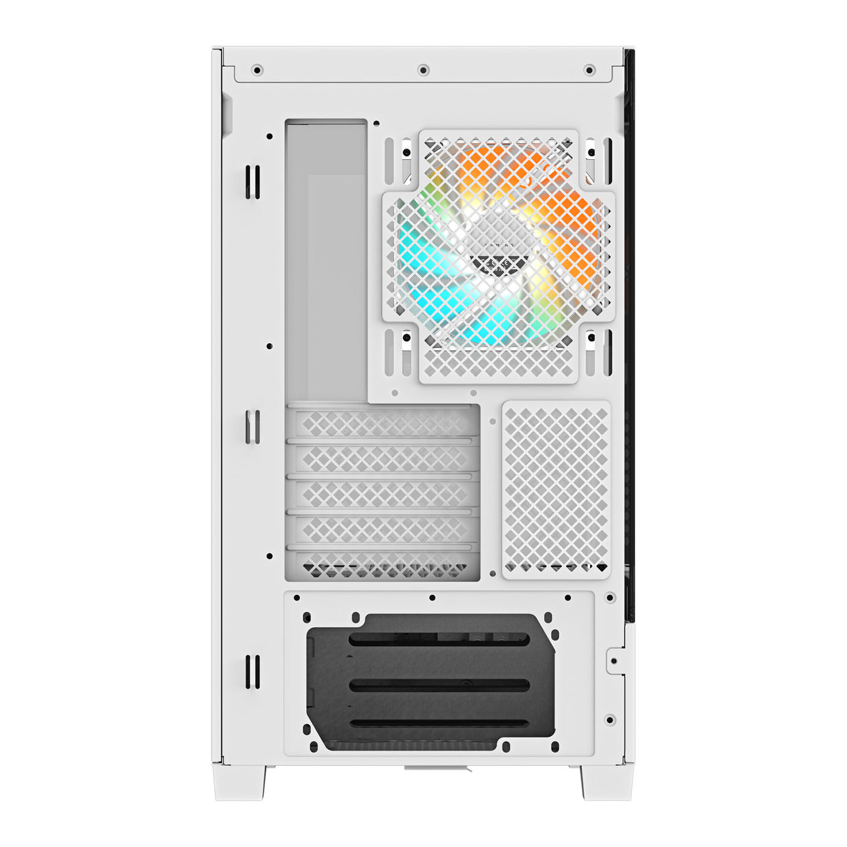 GIGABYTE C201 PANORAMIC ICE PC Case - Mid Tower, m-ATX, 360mm radiator support, 3 Pre-installed Fans, USB 3.0, Support RGB Fusion