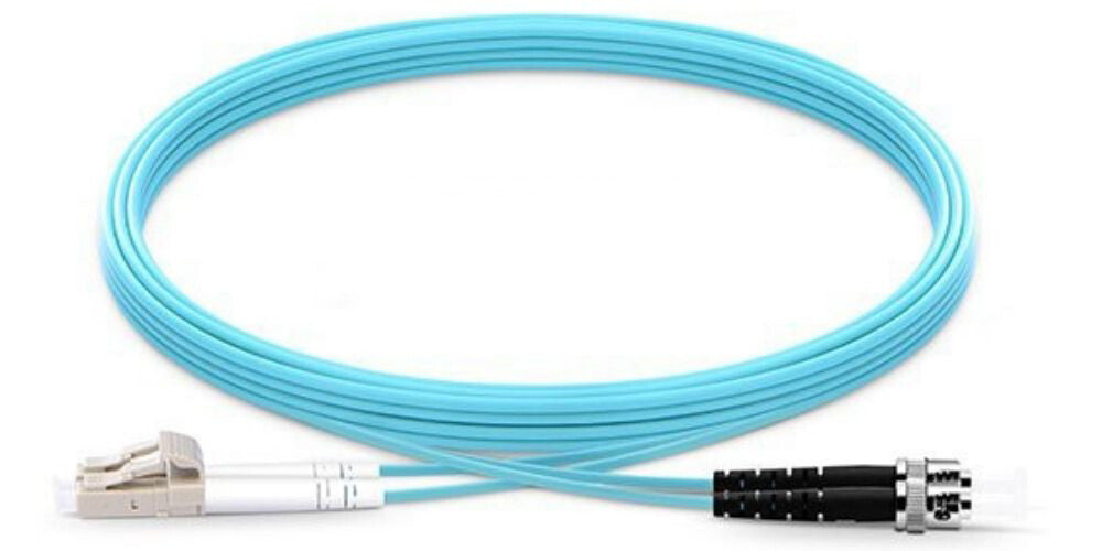 Origin Storage LC-ST OM4 Fibre Patch Cable Multimode Duplex Aqua 3m