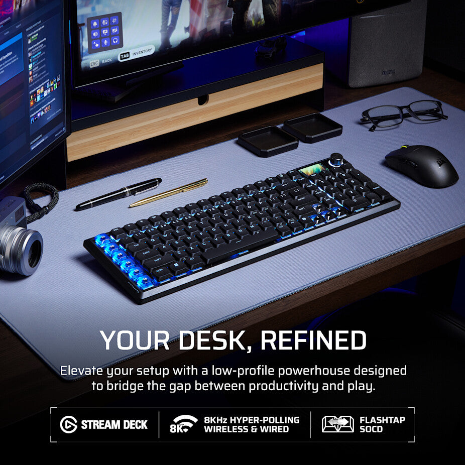Corsair VANGUARD AIR 99 keyboard Gaming RF Wireless + USB QWERTY UK English Black