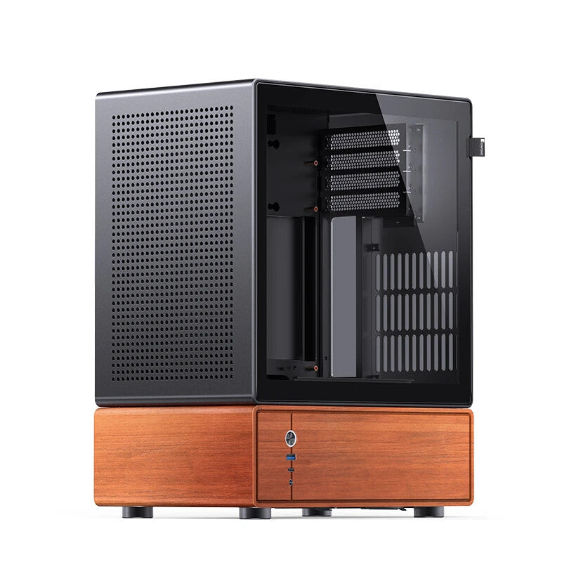 Jonsbo T7 Midi Tower Black, Wood