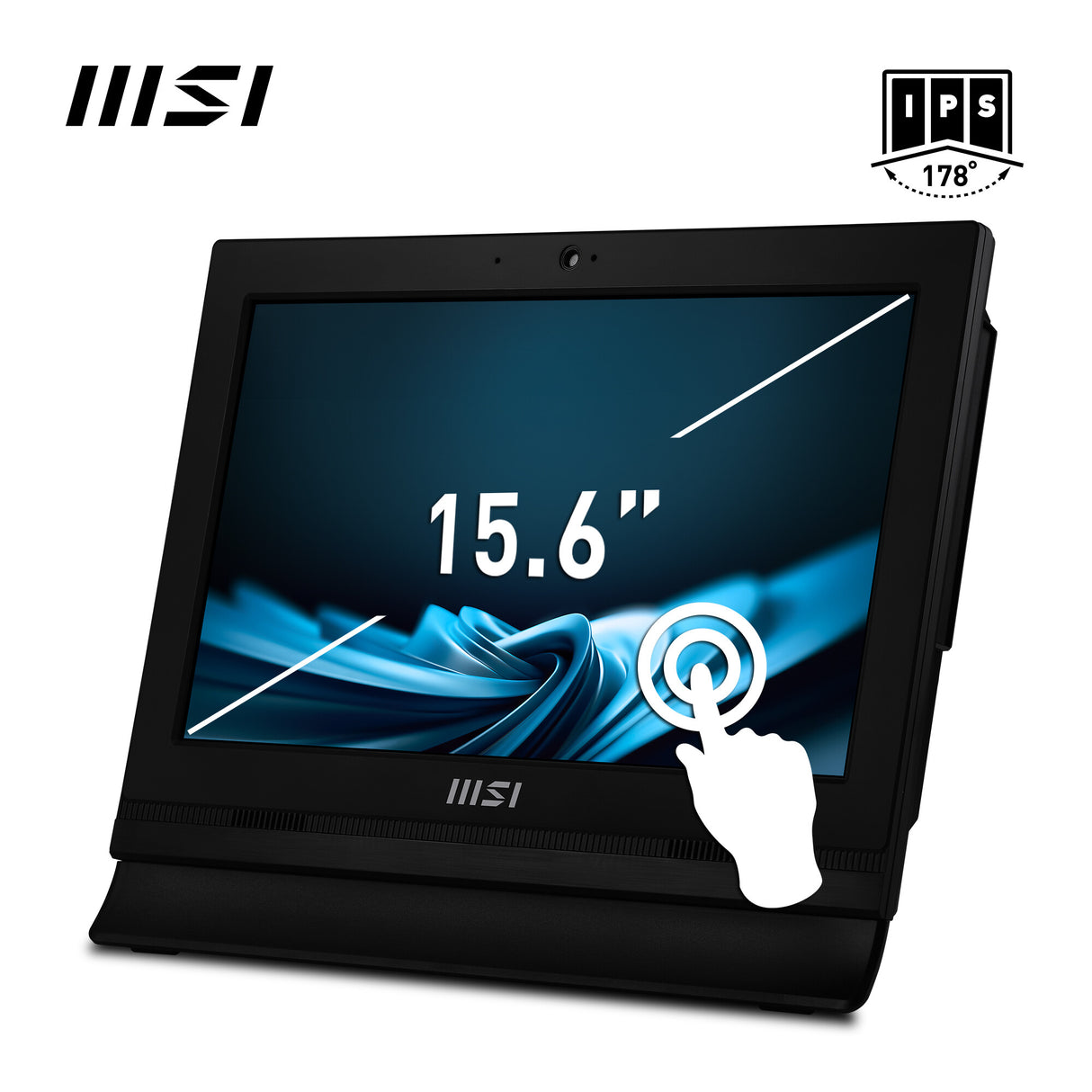 MSI Pro AP162T ADL Intel N100 All in One PC, (4GB RAM, 128GB SSD, Windows 11PRO), 15.6 Inch Single-Resistive touch Screen/UHD Graphics/Dual COM Port/LPT Port/Dual LAN/VGA/WiFi 5/BT 5.1/VESA/SD Card Reader