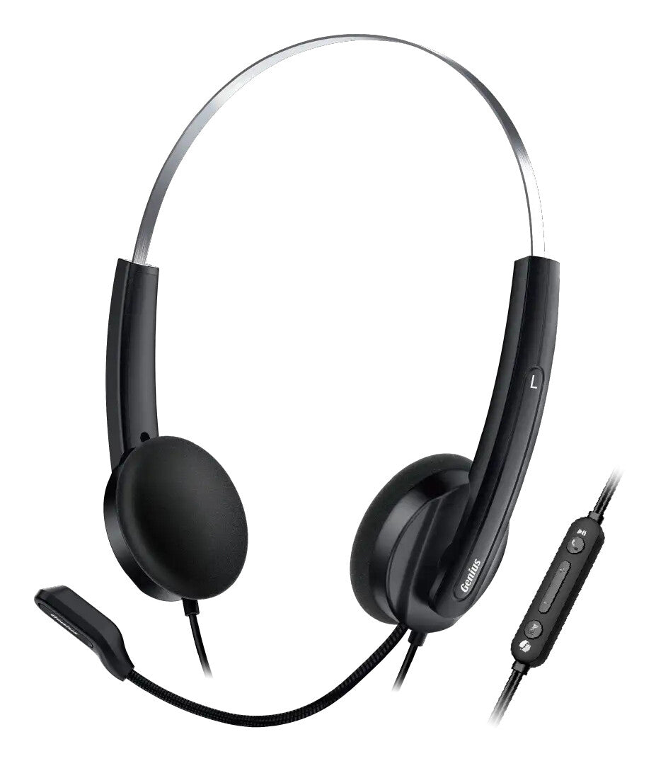 Genius HS-220U Headset Wired Head-band Office/Call center USB Type-C Black