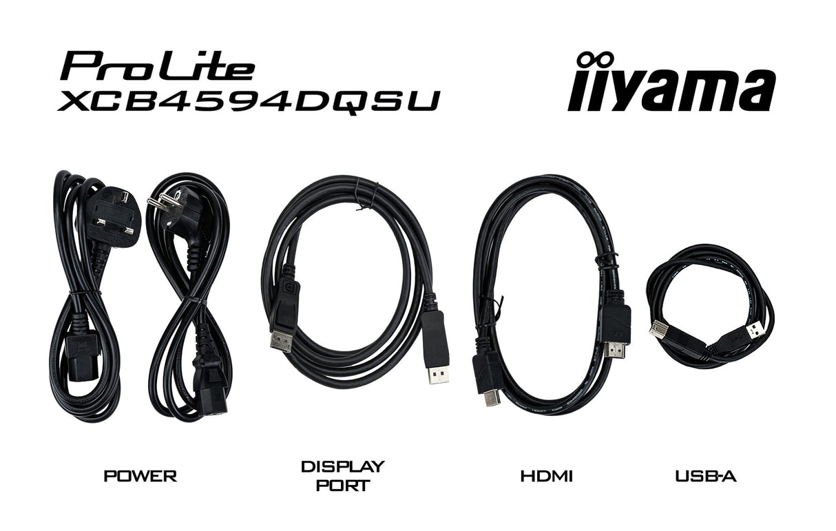 iiyama ProLite XCB4594DQSU-B1 computer monitor 113 cm (44.5") 5120 x 1440 pixels Dual QHD LED Black