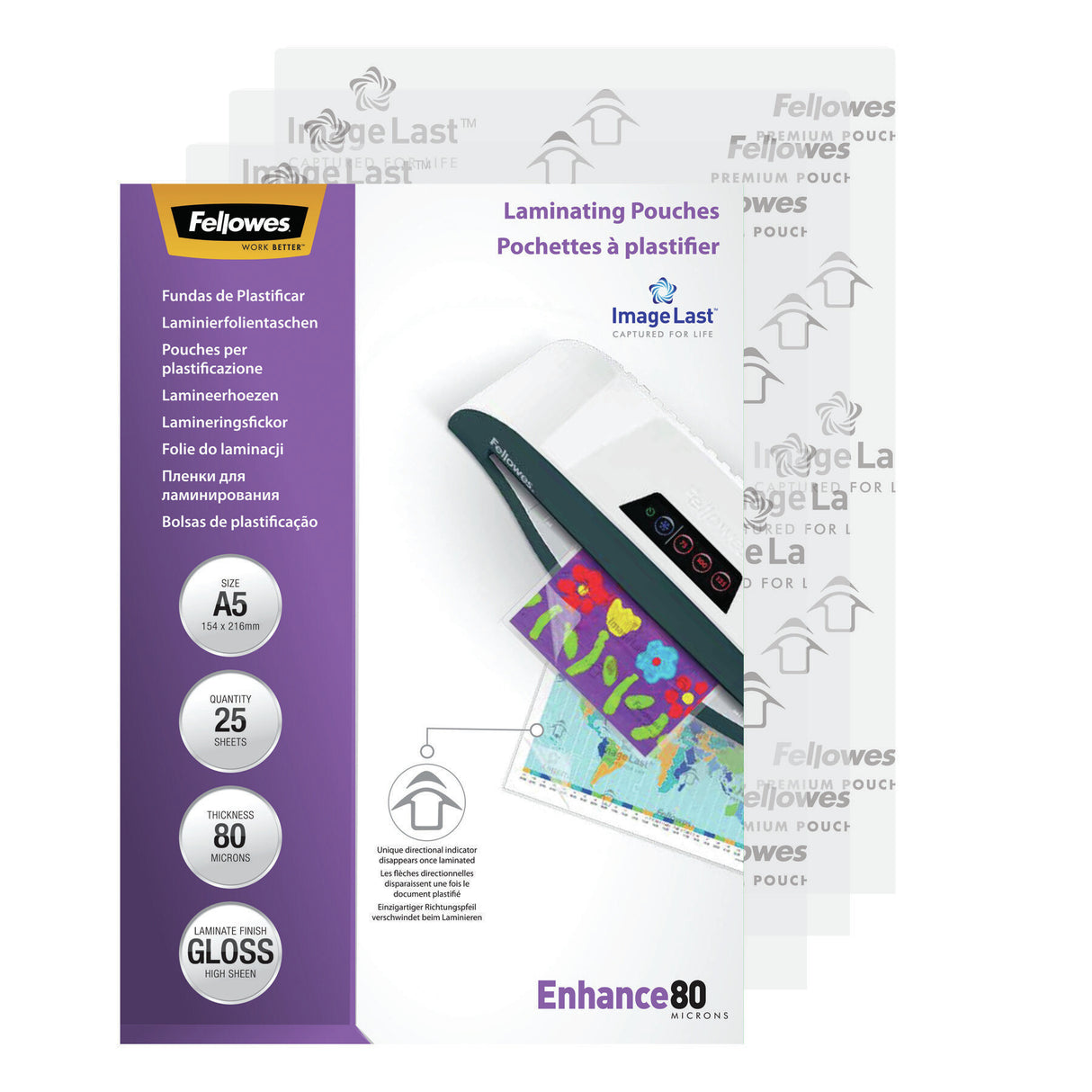 Fellowes ImageLast A5 80 Micron Laminating Pouch - 25 pack