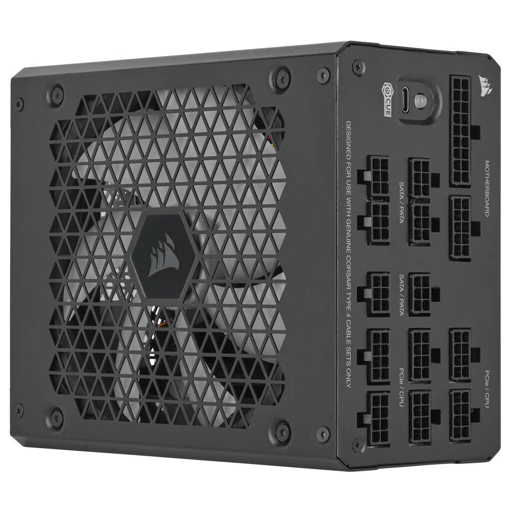 Bloc d'alimentation Corsair 1000 W HX1000i V2, ventilateur dynamique fluide, entièrement modulaire, bruit ultra faible, 80+ Platinum, ATX 3.0, PCIe 5.0