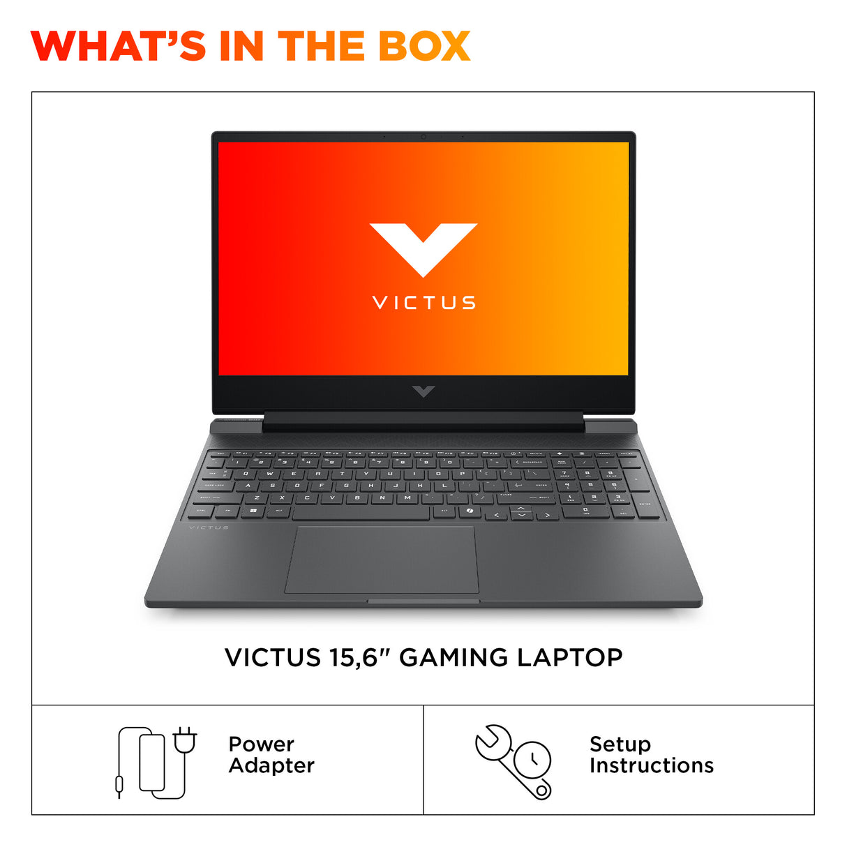HP Victus Gaming 15-fb3004na AMD Ryzen™ 5 240 Laptop 39.6 cm (15.6") Full HD 16 GB DDR5-SDRAM 1 TB SSD NVIDIA GeForce RTX 5050 Wi-Fi 6 (802.11ax) Windows 11 Home AI PC Black