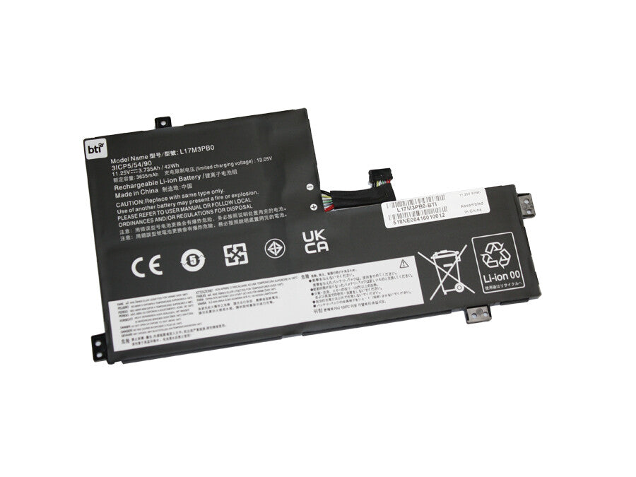 BTI 5B10S75394 compatible 42Wh 3-cell battery for LENOVO CHROMEBOOK 100E 300E 500E