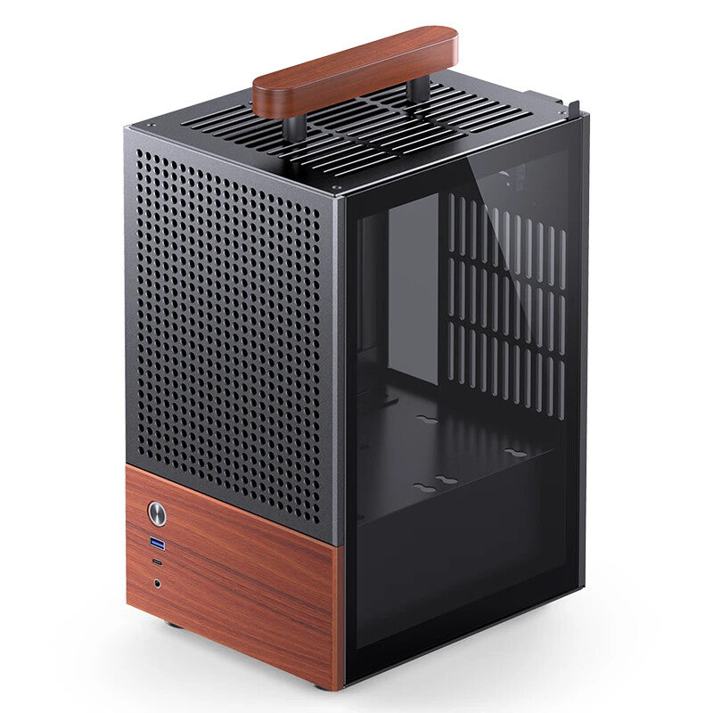 Jonsbo T6 Midi Tower Black, Wood