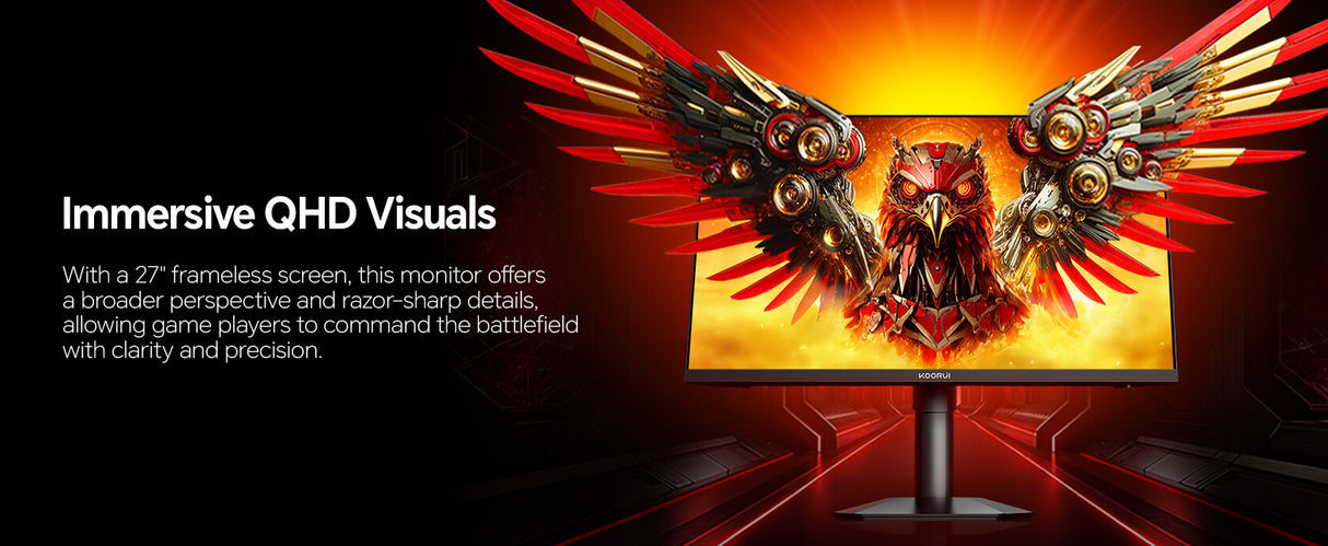 Koorui G2722P computer monitor 68.6 cm (27") 2560 x 1440 pixels Quad HD Black