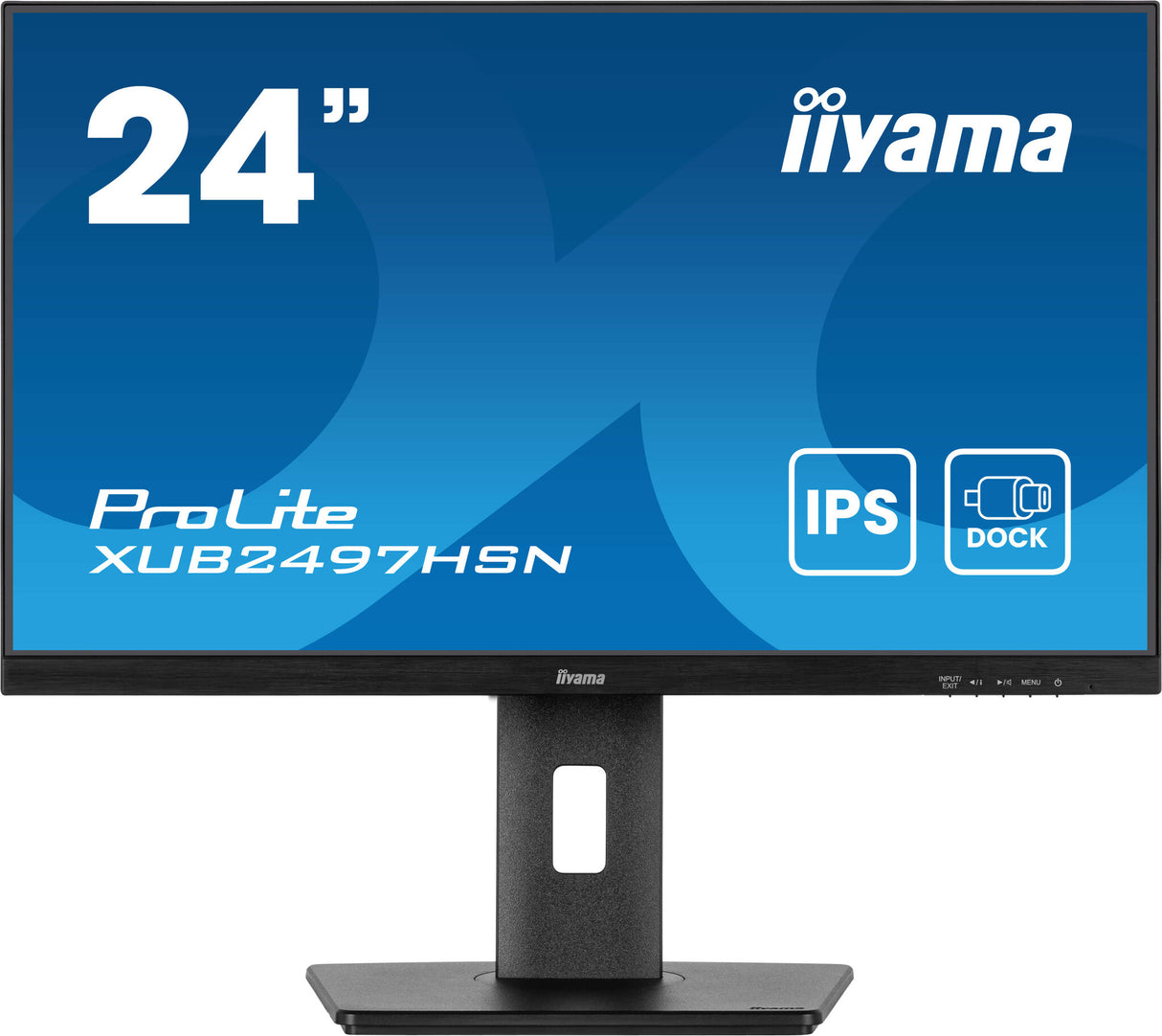 iiyama ProLite 24" IPS technology panel with USB-C dock and RJ45 (LAN)