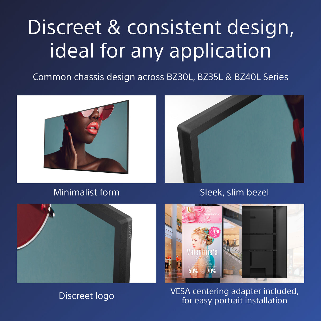 Sony FW-85BZ40L Signage Display Digital signage flat panel 2.16 m (85") LCD Wi-Fi 650 cd/m² 4K Ultra HD Black Android 24/7