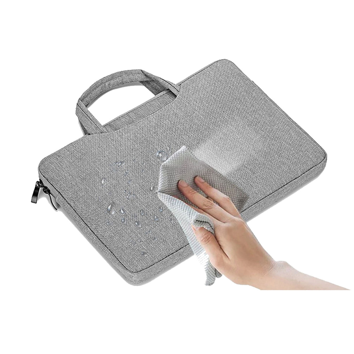 PREVO 15.6 Inch Laptop Bag, Cushioned Lining, With Shoulder Strap, Light Grey