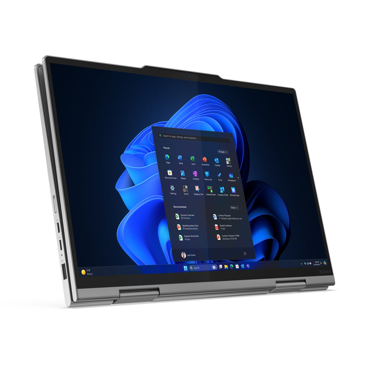 Lenovo ThinkPad X1 2-in-1 Gen 10 Aura Edition Intel Core Ultra 7 255U Hybrid (2-in-1) 35.6 cm (14") Touchscreen WUXGA 16 GB LPDDR5x-SDRAM 512 GB SSD Wi-Fi 6E (802.11ax) Windows 11 Pro UK English Grey