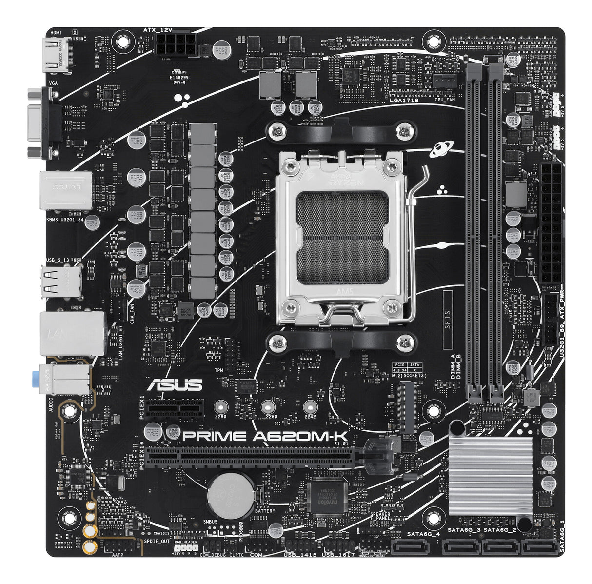ASUS PRIME A620M-K AMD A620 Socket AM5 micro ATX