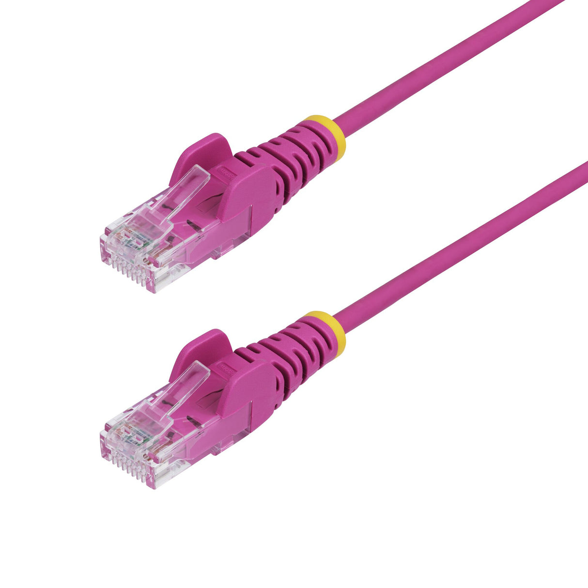 StarTech.com 5m Pink Slim CAT6 Ethernet Cable, Snagless, 100W PoE, UTP, LSZH, 28AWG Pure Bare Copper Wire, Slim RJ45 Network Patch Cord w/Strain Reliefs, Fluke Tested